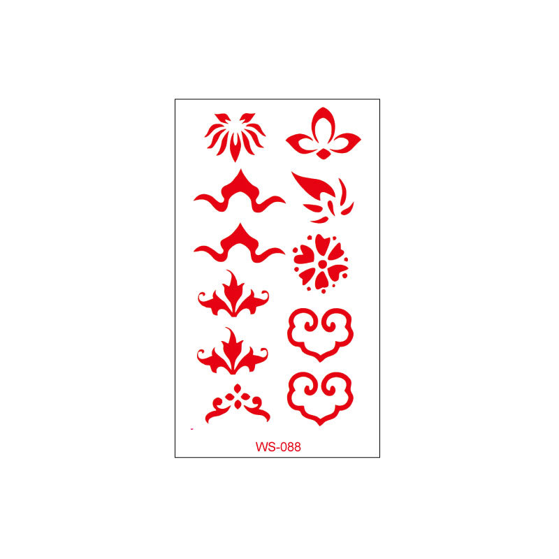 Picture of New Nezha Acrylic Face Tattoo Sticker Children's Forehead Print Eyebrow Sticker Waterproof Sweat Painted Face Sticker