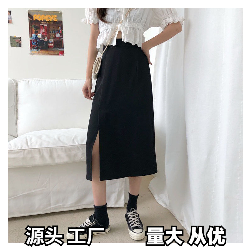 2024 Summer chubby girl plus size Women's Clothing Loose Slimming All-match Meat Covering A- line Split Mid-length Dress