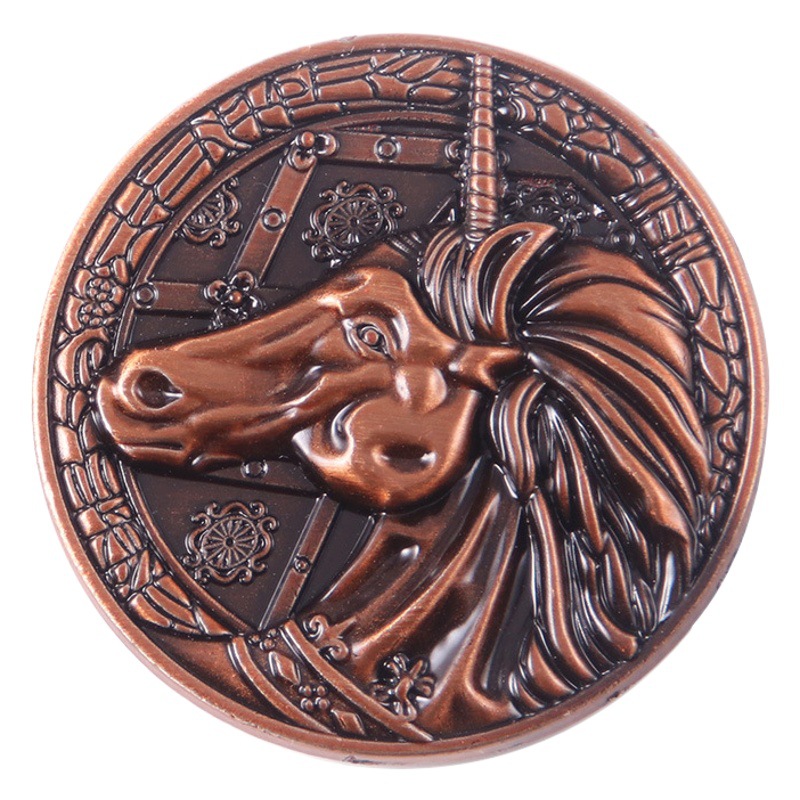 Game Resilient Evil 2 Coins Retro Virgin Unicorn Lion Commemorative Coins Collectible Coins Alphabet Coins