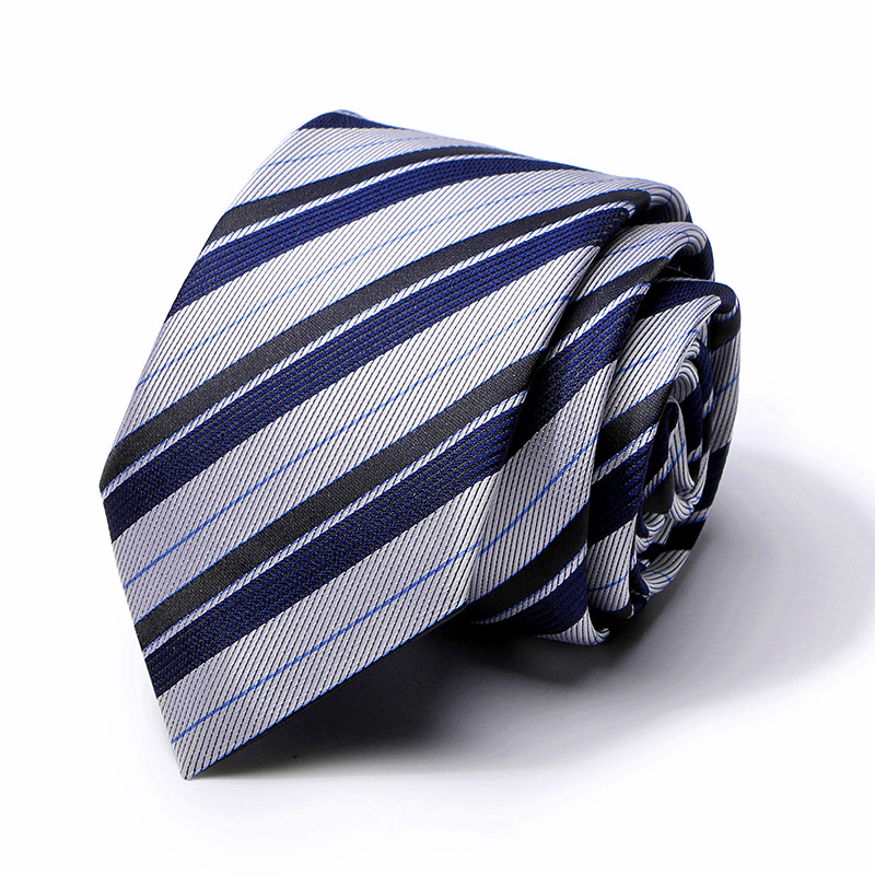 Picture of Tie spot tie polyester silk tie manufacturer 8cm business men's formal wear wedding studio tie