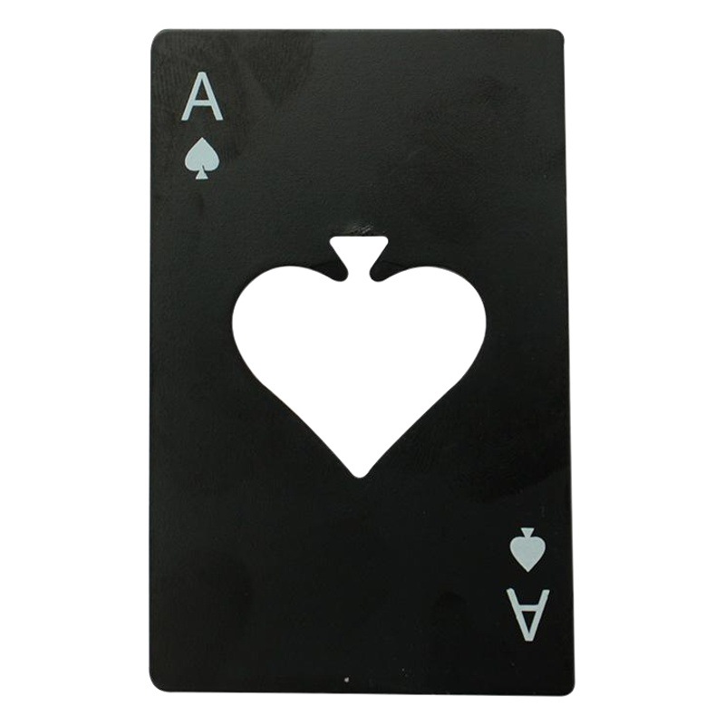 Spades a Credit Card Bottle Opener Creative Playing Card-Shaped Stainless Steel Household Tool Bottle Opener Beer Opener