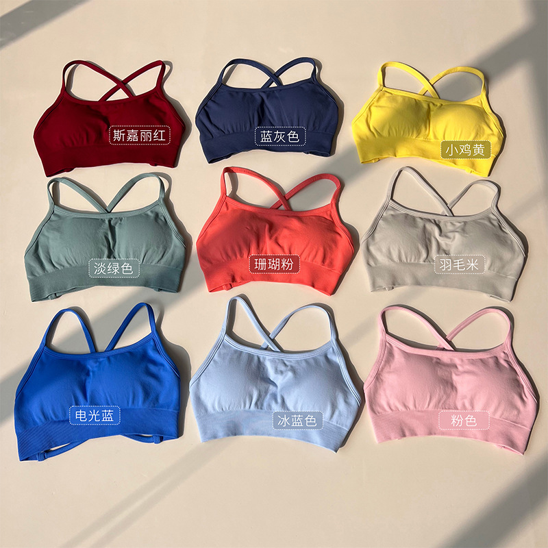 Cross-border Motherland Edition European and American DF Cross-back Fitness Vest Shock-proof Training Yoga Sling Shaping Sports bra