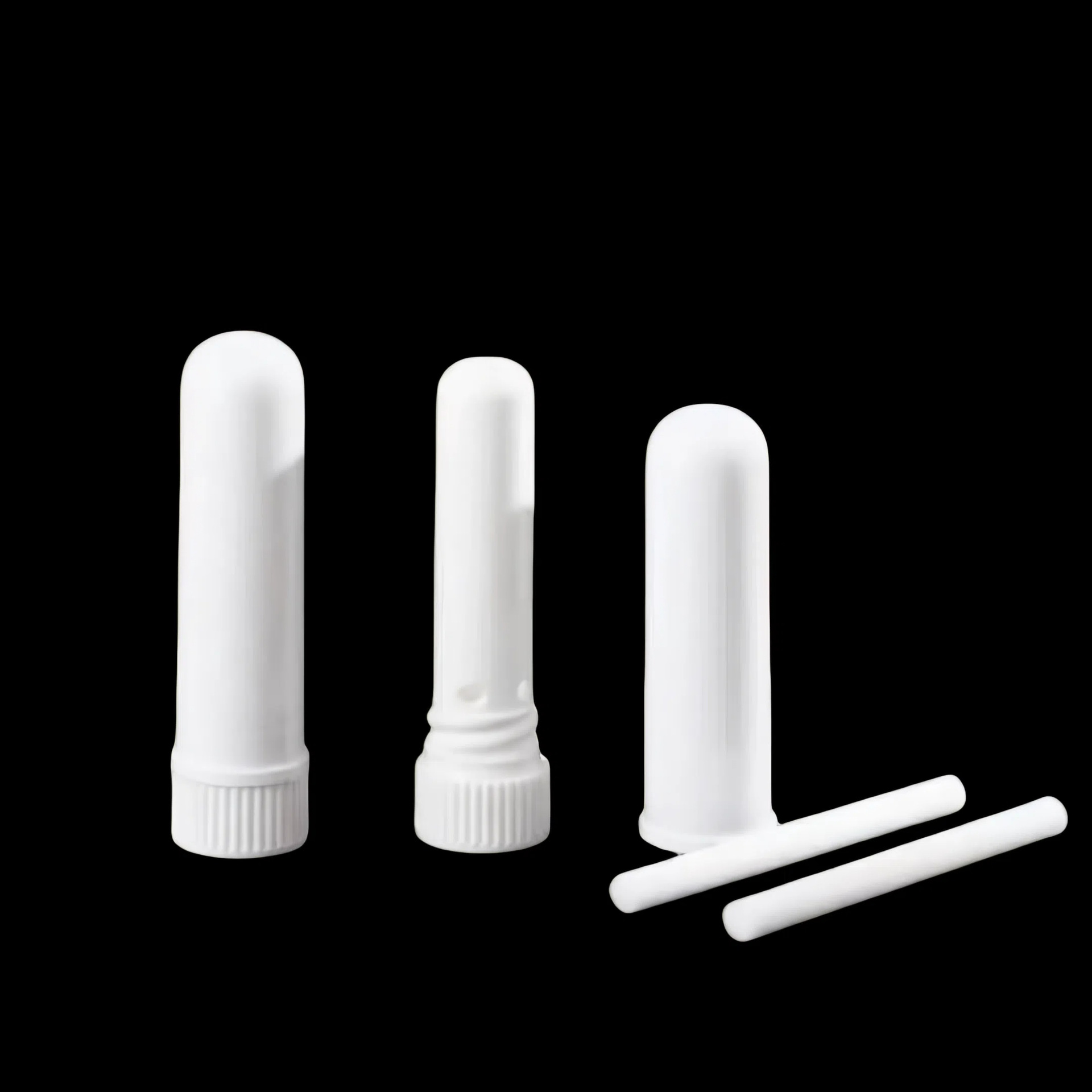 Picture of Double-hole black nasal aspirator nasal tube mint refreshing refreshing refreshing oil with cotton core plastic nasal packing material
