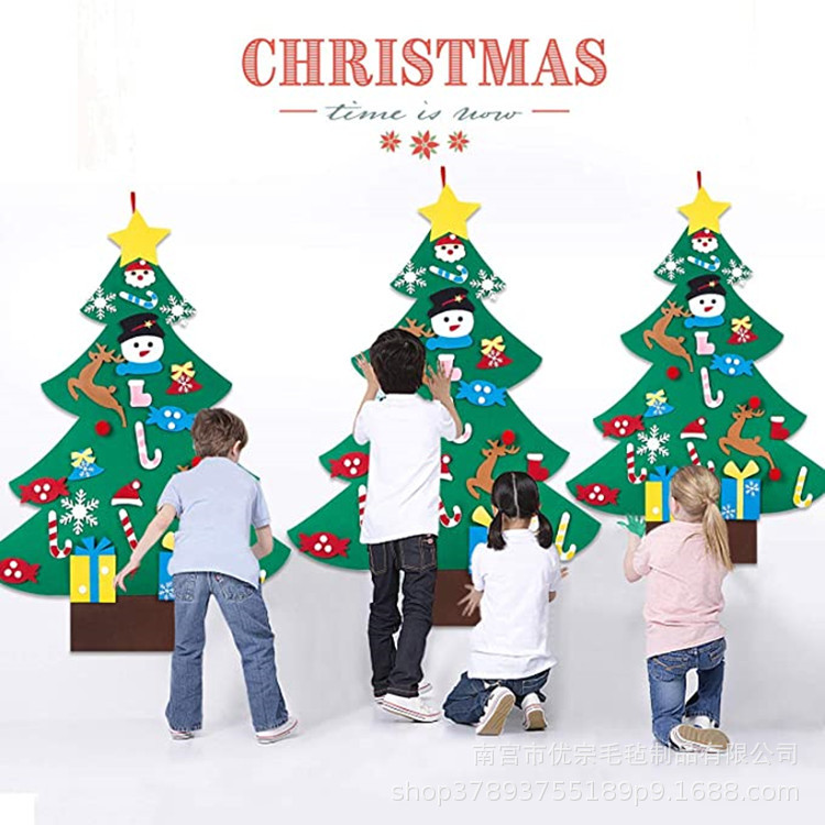 New Christmas decorations children's handmade DIY three-dimensional Christmas tree large Christmas hanging gift