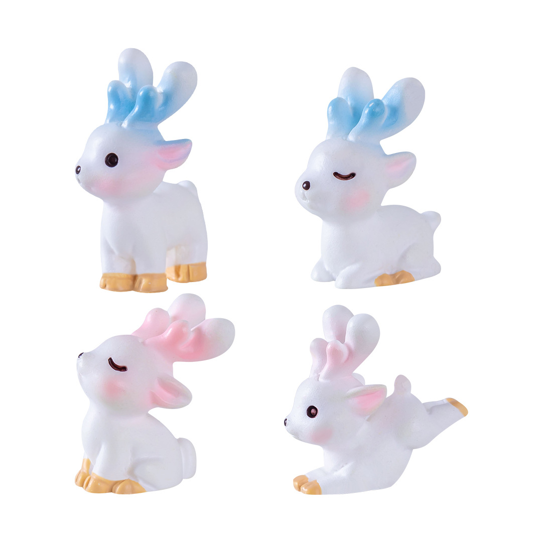 Picture of Micro landscape creative cute little elk animal doll hand-made blind box landscape decoration accessories desktop small ornaments