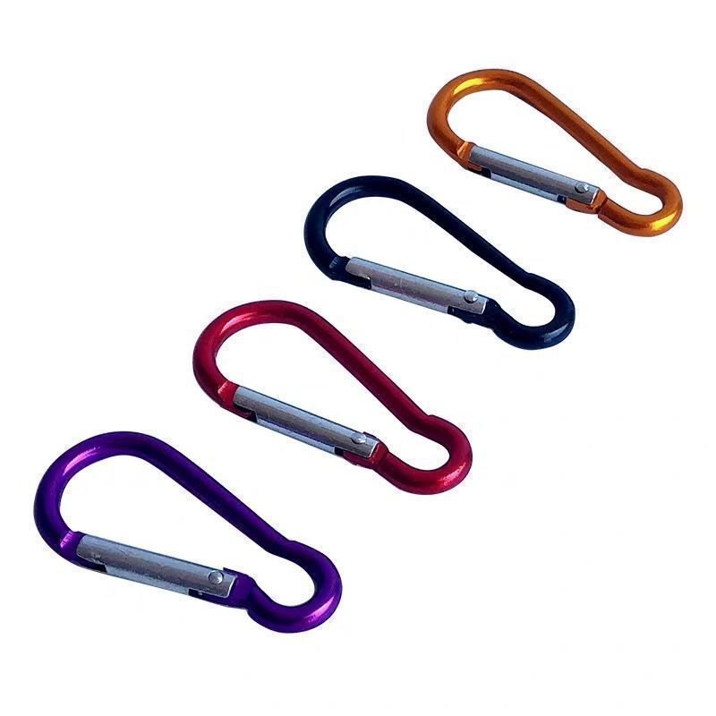 Picture of Gourd-shaped D-shaped No. 5 multi-color keychain kettle buckle backpack buckle aluminum alloy quick hanging portable carabiner
