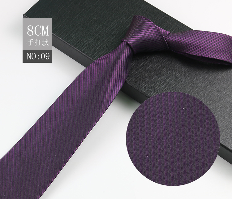 Picture of Men's Tie Business Shirt Stripesd Security Professional Formal Wear Wholesale Plus Logo Manufacturer 8cm Hand-Made