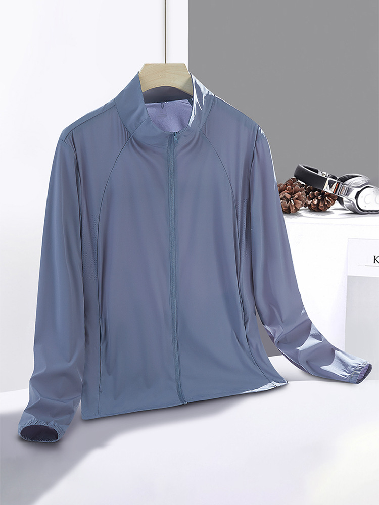Summer Ice Silk Outdoor Sun Protection Clothing Women's UPF50 UV Protection Thin Cool Breathable Lightweight Sun Protection Clothing Men's Trendy