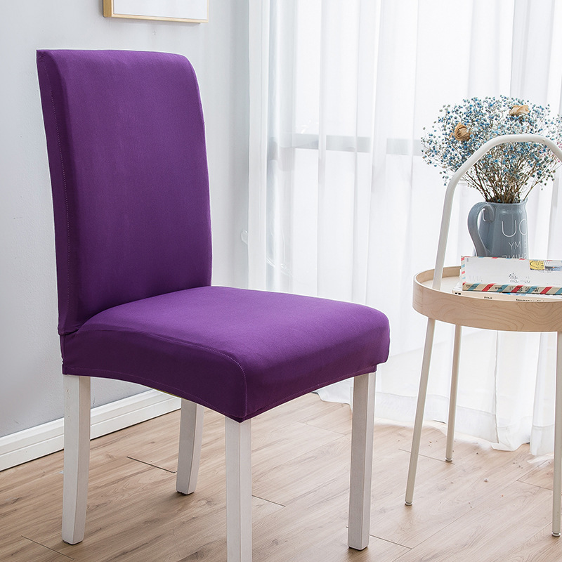 Picture of Cross-border plain milk silk elastic chair cover hotel restaurant half chair cover conference conjoined chair cover wholesale