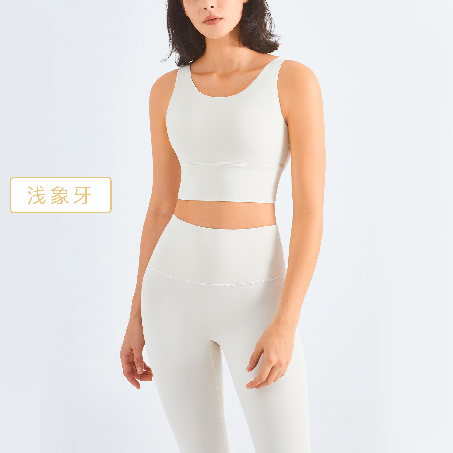 Picture of Huanpan High-Elastic Lycra Yoga Bra with Chest Pad Sling Big Breast Beautiful Back Fitness Pilates Vest Sports Bra