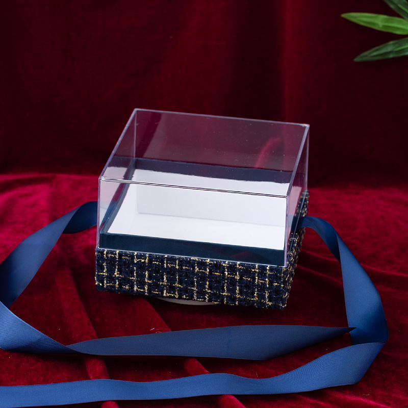 Picture of Accompanying Gift Box Empty Box Bridesmaid Best Man High-end Velvet Acrylic Gift Box New Wedding Engagement Candy Box