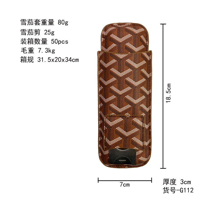 Picture of in stock Cuban Cigar Set for Cigar Shear Portable Goya Moisturizer Cowhide Travel Pack