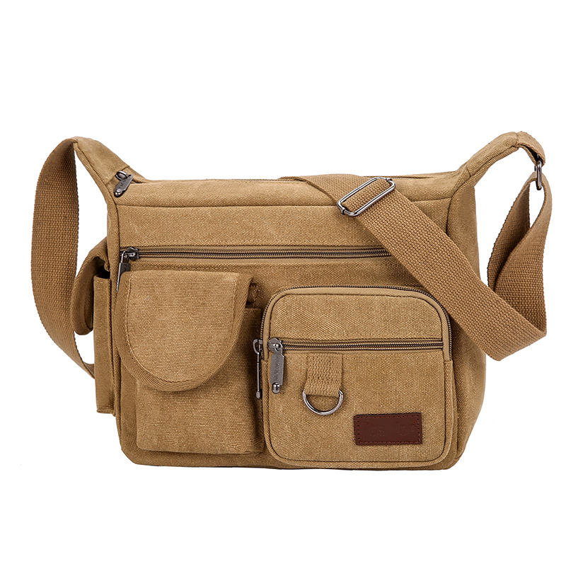 Picture of Canvas Bag Men's shoulder bag casual trendy men's bag Express Men's bag outdoor backpack large capacity crossbody shoulder bag
