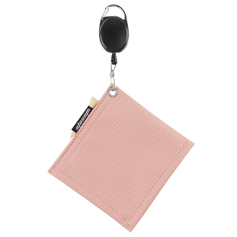 Picture of Cross-Border New Model Manufacturer Wholesale Pu Material Woven Pattern Retractable Rope Golf Ball Towel Golf Ball Cleaning Cloth