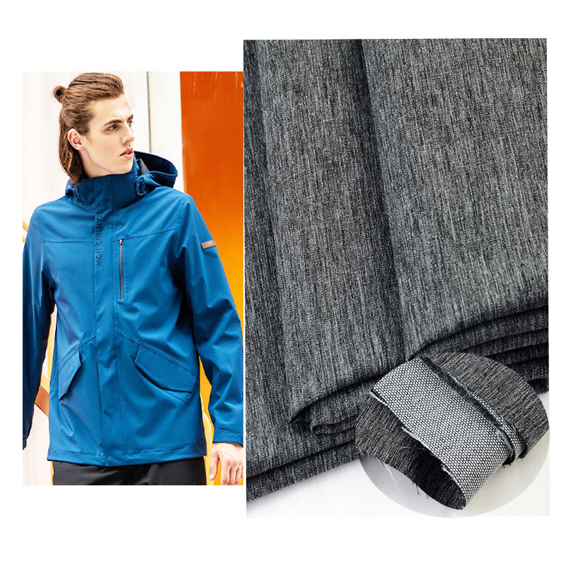 100D polyester four-sided elastic linen gray cloth mountaineering outdoor clothing assault clothing woven elastic fabric