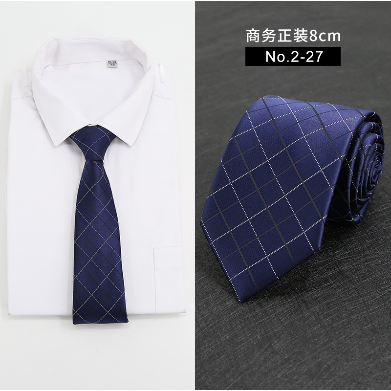 Picture of New Style Tie Men's Formal Business Casual Simple Style Solid Color Striped Arrow-Shaped Tie Manufacturer Ready Stock Wholesale