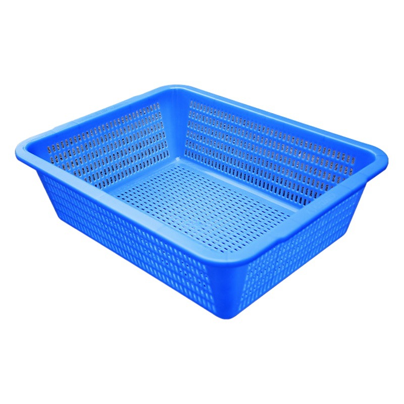 Thickened rectangular square sieve plastic storage basket e-commerce sorting distribution basket kitchen fruit and vegetable drain basket