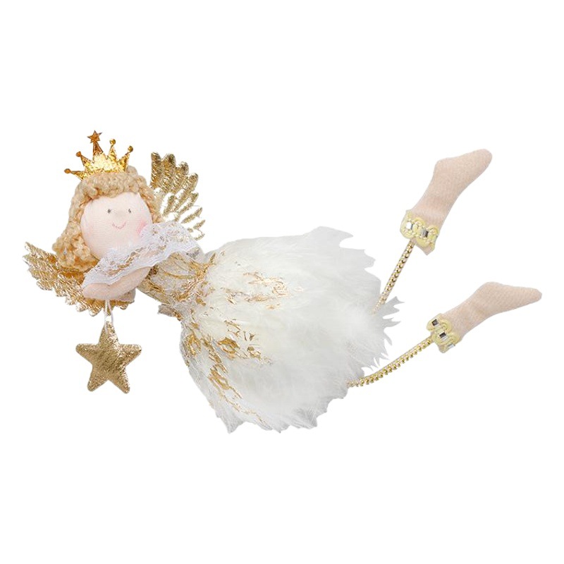 Cross-border spot Christmas decorations cute angel plush doll pendant Christmas tree ornaments gifts