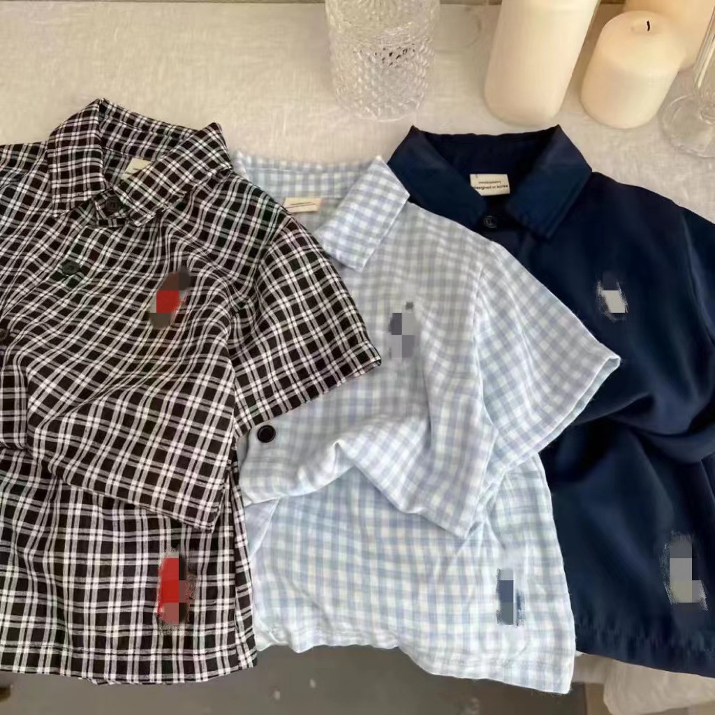 2025 Summer Versatile Shirt Set for Boys and Girls, Breathable Short-Sleeved Shirt and Shorts Two-Piece Set, Thin