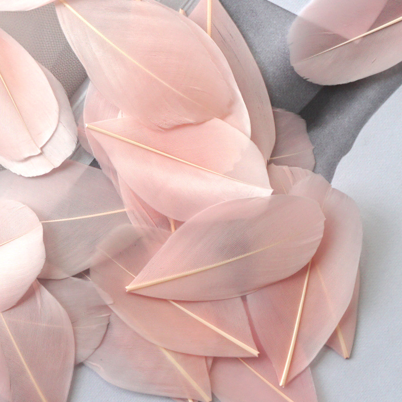 Picture of Goose feather floating head color feather decoration diy jewelry earrings earrings dream catcher handmade material accessories small feathers