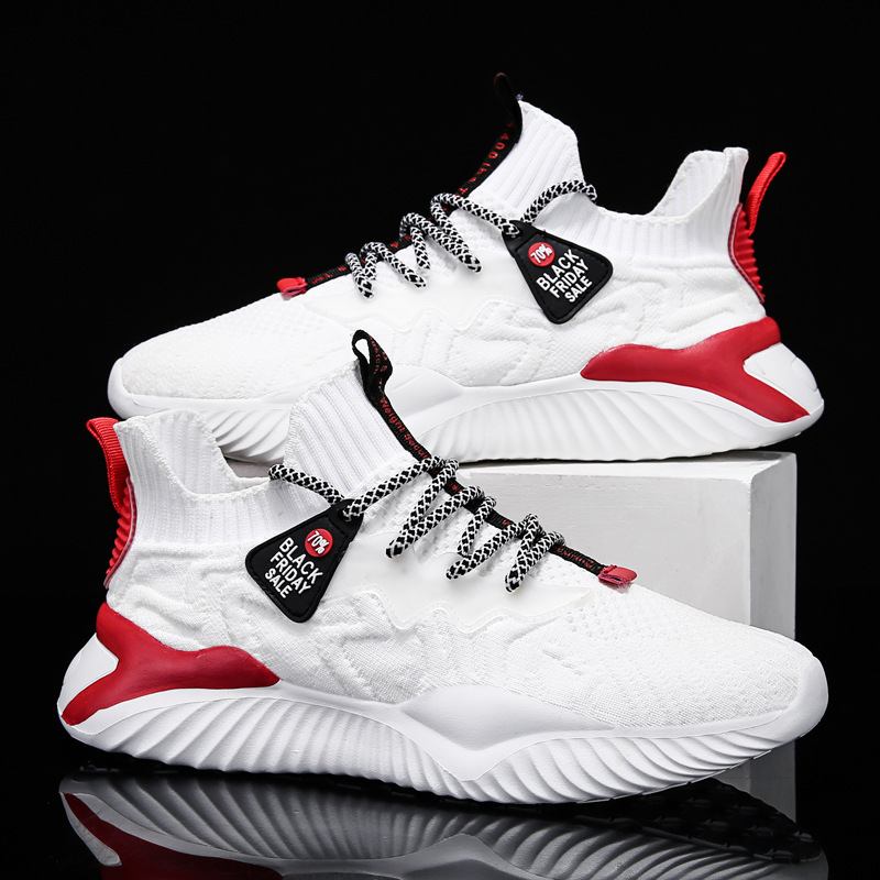 Picture of 2025 Spring and Summer Men's Shoes Korean Style Fashion Casual Shoes Low-Top Easiest for Match Slip-On Fly Knitted Breathable Men's Sports Shoes