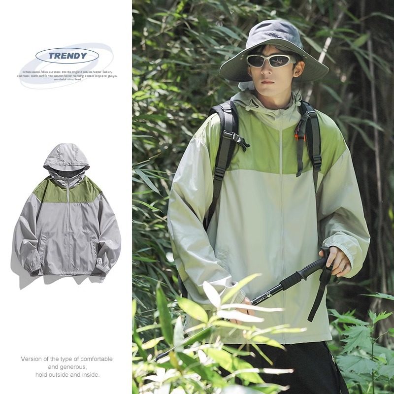 Picture of New Fashion Mountain Style Sun Protection Clothing Women's Summer Thin UV Protection Coat Sun Protection Clothing Ice Silk Outdoor Skin Clothing