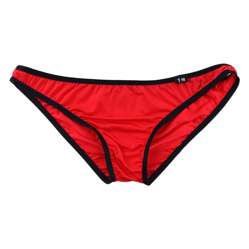 New Men's low waist briefs men's color matching fashion sexy underwear breathable silky four seasons can wear leggings