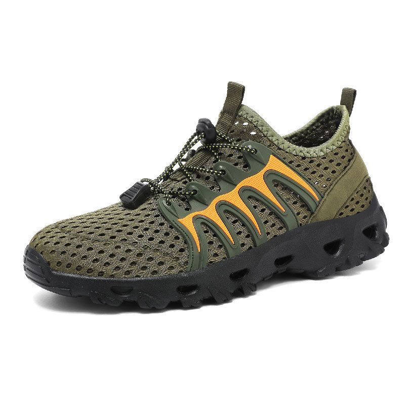 Outdoor River Tracing Shoes, Summer New Breathable Mesh Shoes, Lightweight, Quick-Drying, Drainage Hole Wading Shoes, Soft-Soled Beach Shoes