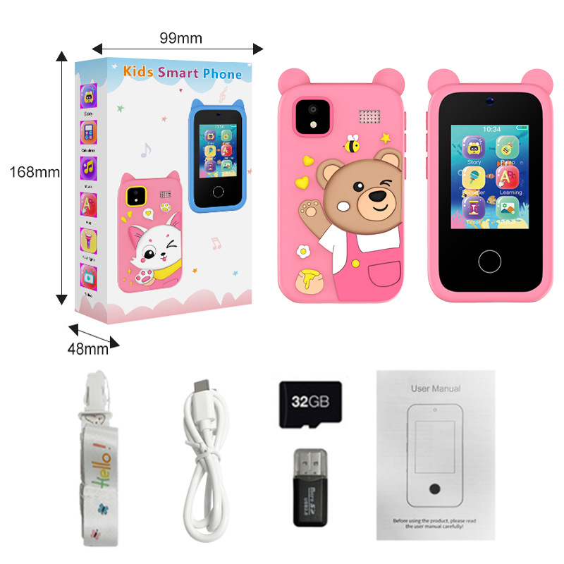 Picture of Cross-border new generation children's camera HD dual lens mobile phone touch video game dinosaur silicone case