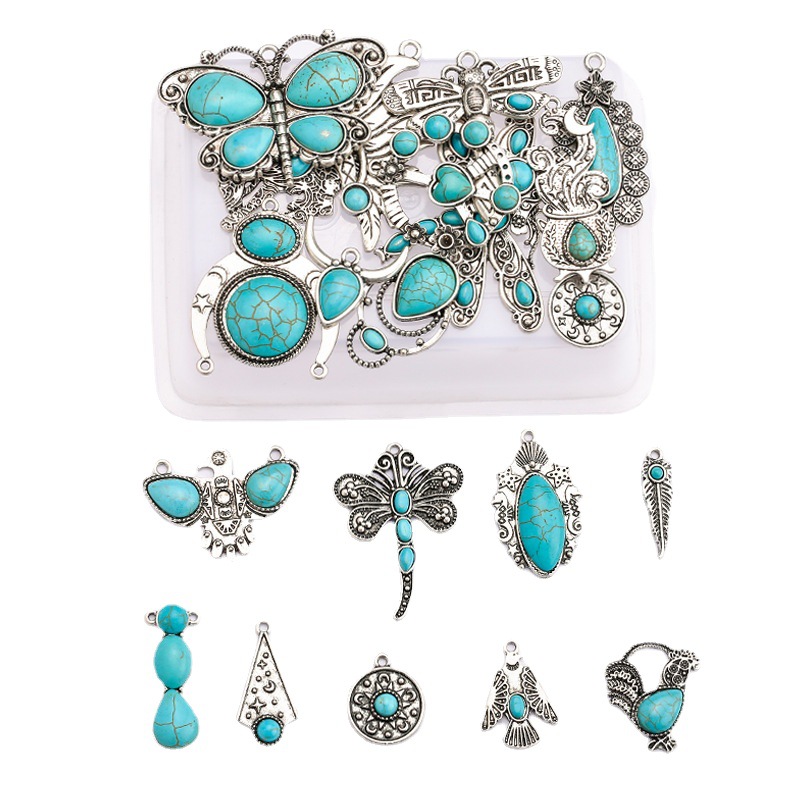 Picture of Cross-border Hot Selling European and American Style Vintage Native American Neajo Pine Stone Jewelry Accessories Imitation diy Pendant