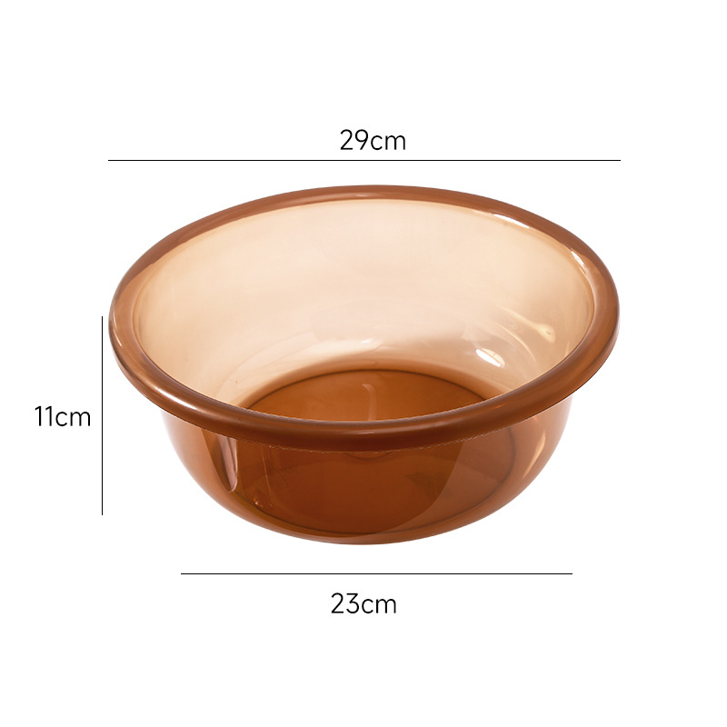 Picture of Transparent Plastic Basin 23cm25.5cm29cm32cm Advertising Basin Deepening Washbasin Foot Washing Basin Vegetable Washing Basin