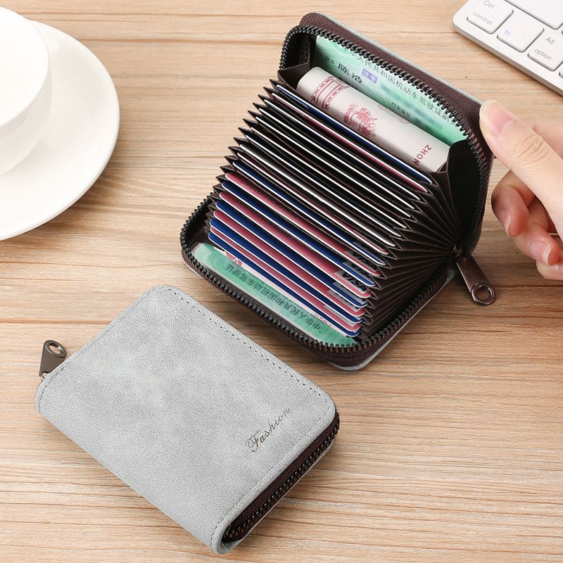 Picture of Card Bag Men's Exquisite High-end Driver's License Women's Card Bag Small and Ultra-thin One-piece Multi-card Large Capacity Card Jacket