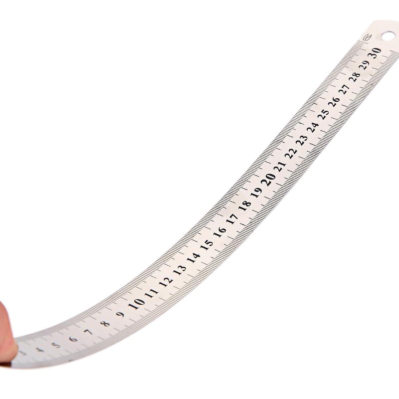 Direct supply of high quality stainless steel ruler double-sided scale standard ruler office student stationery drawing measuring ruler