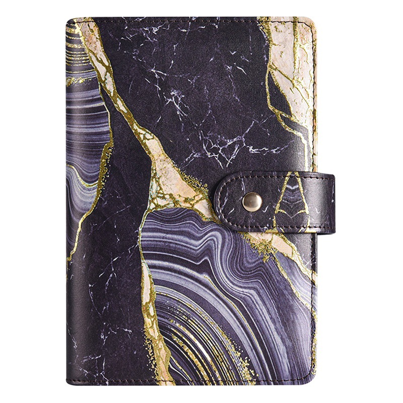 Cross-Border Exclusive Supply of A6 Zipper Bag Color-Printed Binder Pu Leather Planner Creative Cash Budget Accounting Book