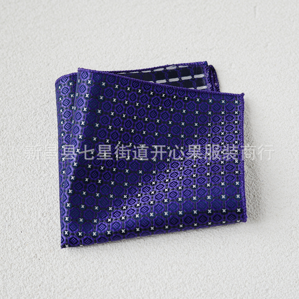 Picture of Men's suit small square scarf factory wholesale fashion polyester fashion accessories vintage embroidery pattern pocket towel men's clothing