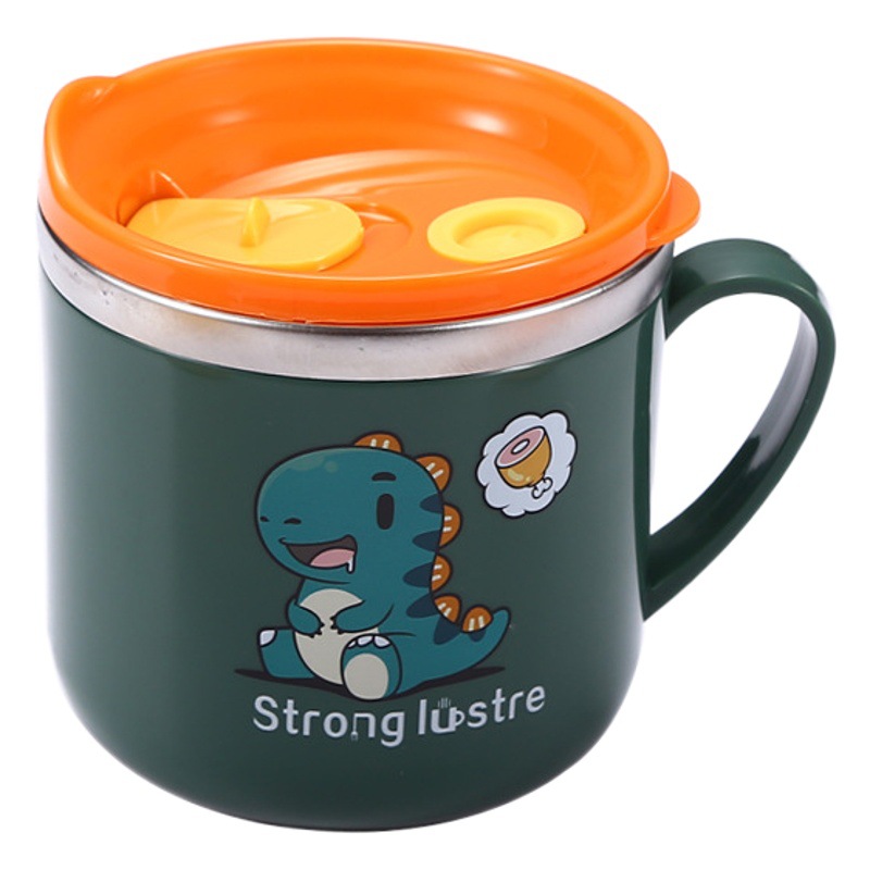 Children's water Cup 304 stainless steel sippy cup baby milk Cup home soup cup cartoon cute small water cup gift