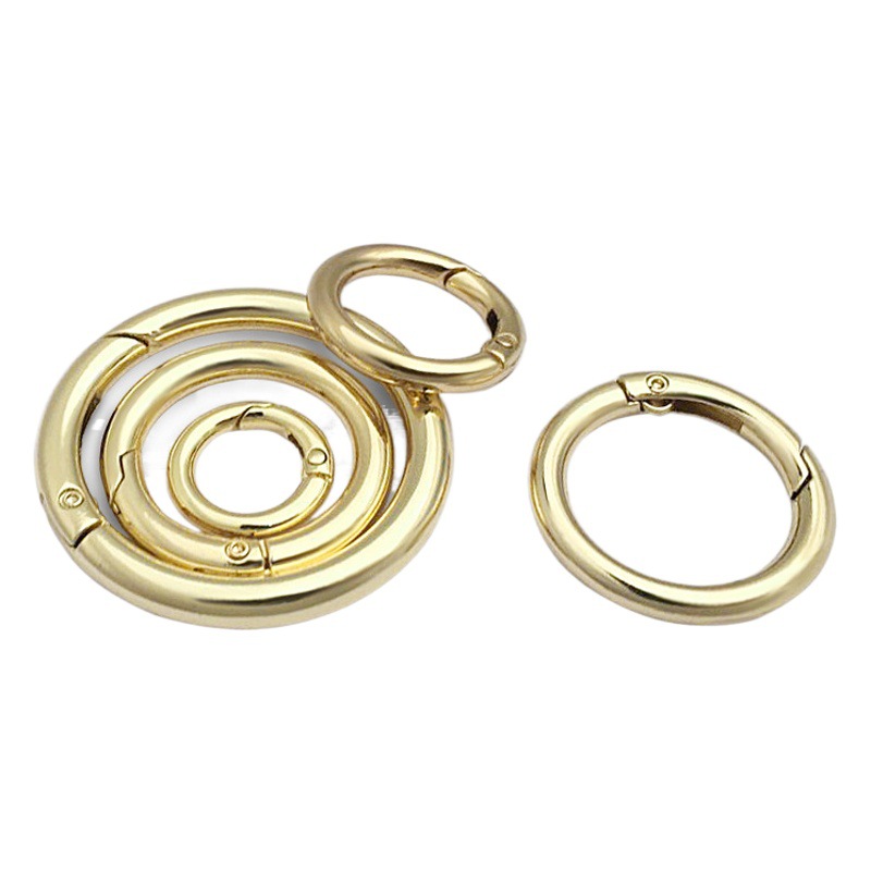 European Standard Zinc Alloy Spring Ring Portable Buckle Open Ring Tracking Locator Anti-Loss Device Keychain Accessory