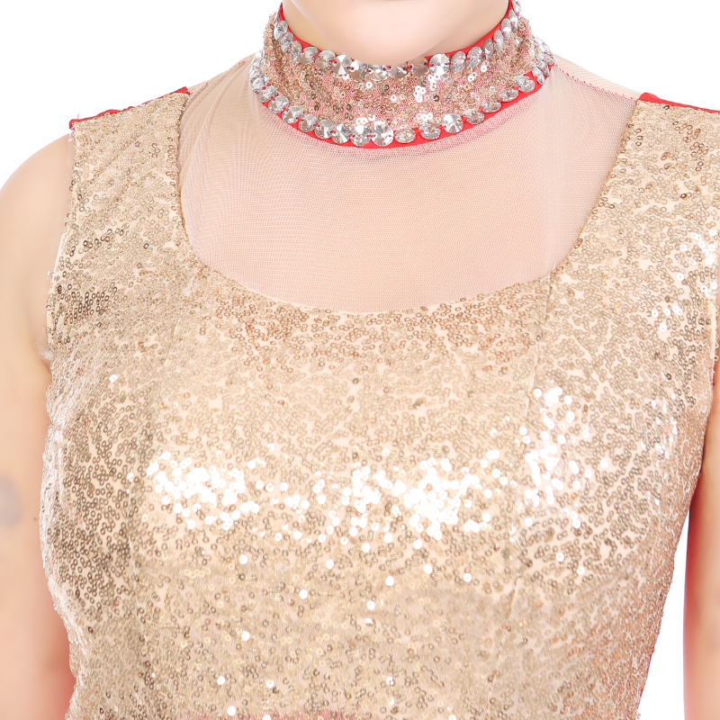 Picture of Amazon AliExpress Nightclub Dress Sexy Sequins Dress Banquet Hotel Slim-fit Slimming Evening Dress Long Evening Dress