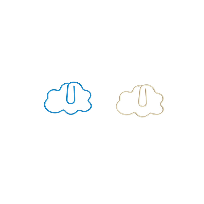 Picture of Creative cloud paper clip pvc cartoon soft rubber shaped bookmark hardware metal plastic paper clip manufacturers wholesale