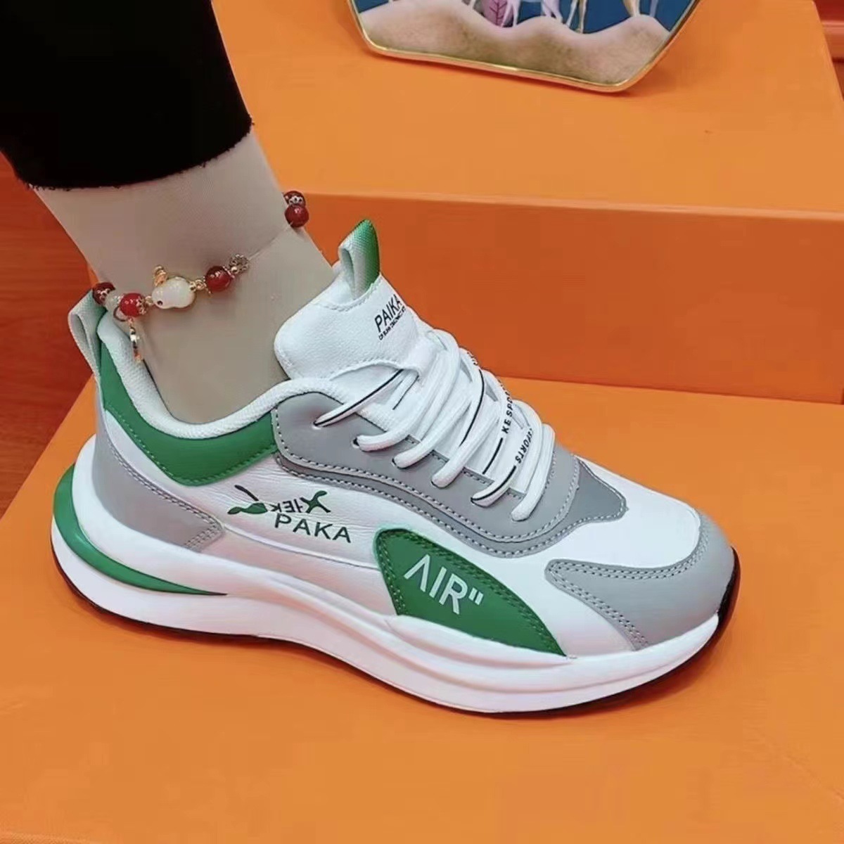 Spring New Dad Shoes for Men and Women, Mesh Thickened Sports and Casual Shoes, Non-Slip Soles, Lightweight Sports Shoes for Men