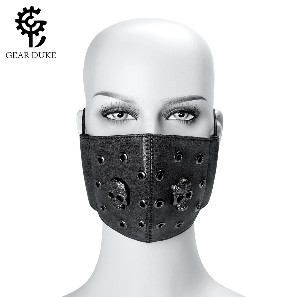 A generation of European and American punk PU skin neutral skull PM2.5 dust mask holiday costume accessories