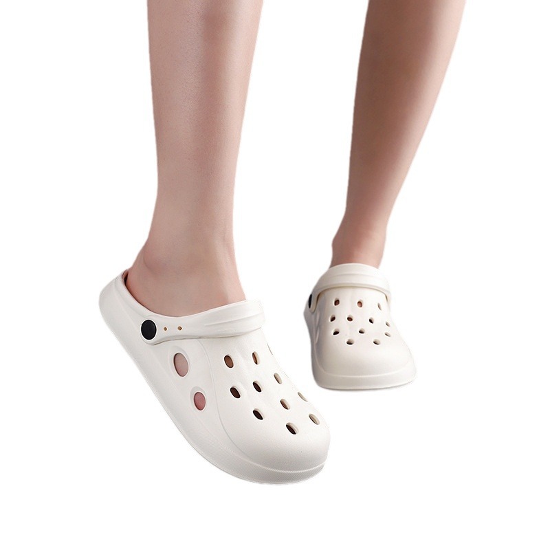 Picture of Summer New Clogs Men's Trendy Non-Slip Soft-Soled Toe-Cap Sandals Wholesale Outer Wear Thick-Soled Solid Color Beach Slippers for Women