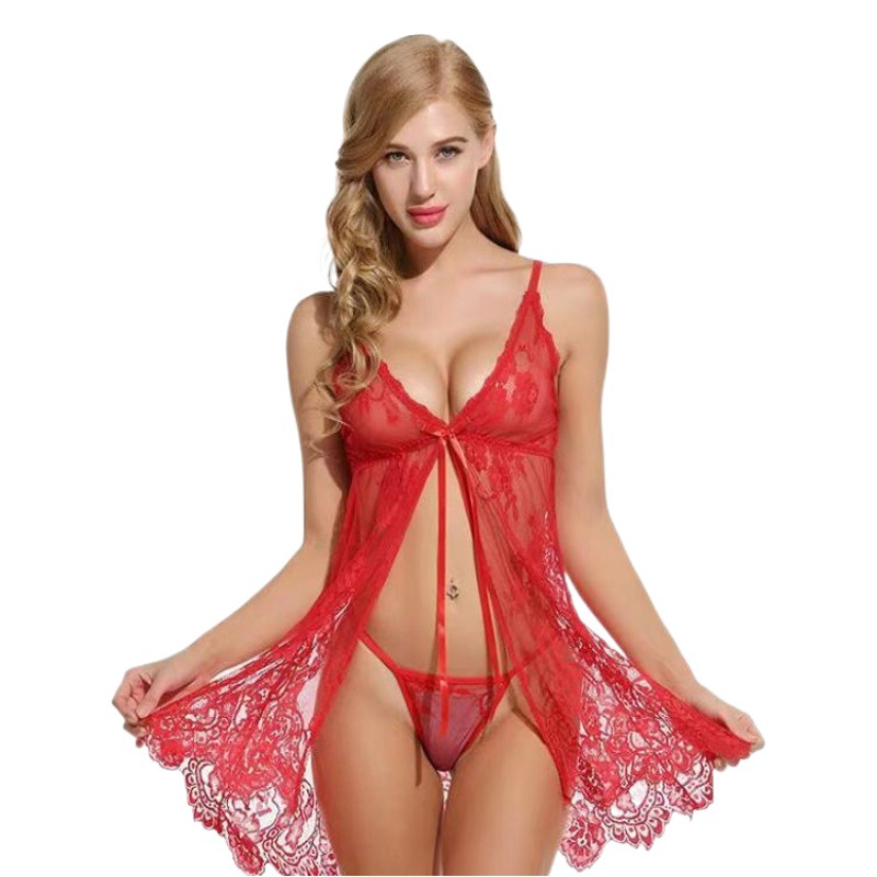 Sexy Lingerie Wholesale Amazon Aliexpress Plus Size Fat mm Eyelash Suspender Skirt Sexy Pajamas 1162 Sexy