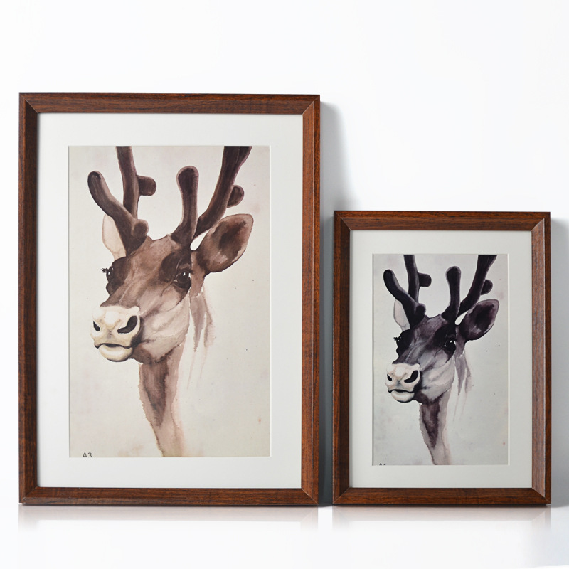 Picture of Wooden Three-Dimensional Wall-Mounted Large Photo Frame A4 Manufacturer Wholesale 4-Open Eight-Open Art Student Mounting Self-Mounted Large-Size Picture Frame
