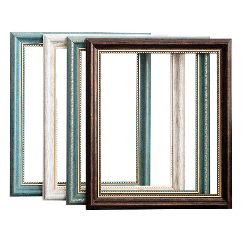 Vintage Oil Painting Frame Outer Frame Digital Oil Painting Mounted Multi-Size Decorative Mirror Frame Assembly-Free Oil Painting Frame Outer Frame