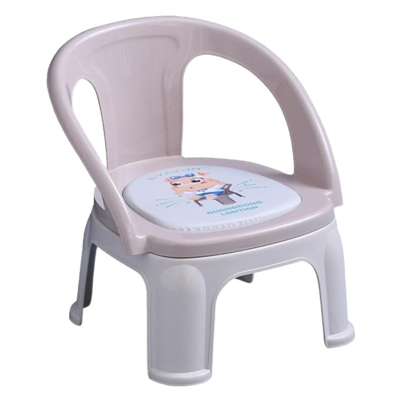Plastic Children's Dining Chair Calling Chair Fart Stool Baby's Dining Chair Non-Slip Bench Cartoon Children's Backrest Chair