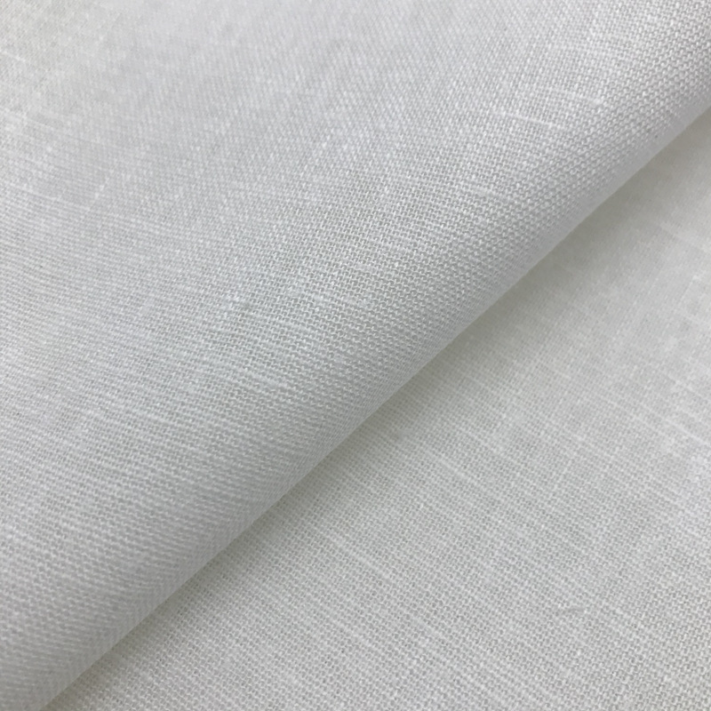 Picture of Spring and Summer Cotton Linen Solid Color Fabric Spot Shirt Suit Cotton Linen White Clothing Fabric Background Cloth Manual DIY