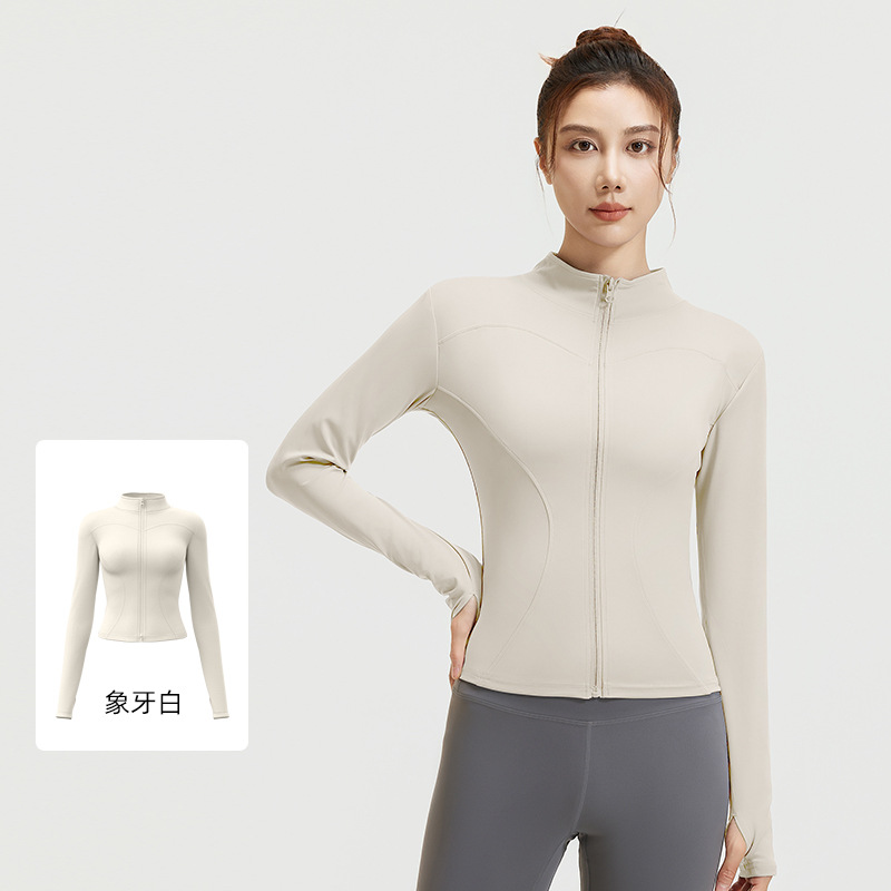 Picture of Juyitang's New Nude Yoga Jacket Slimming Breathable Running Fitness Sports Jacket for Women