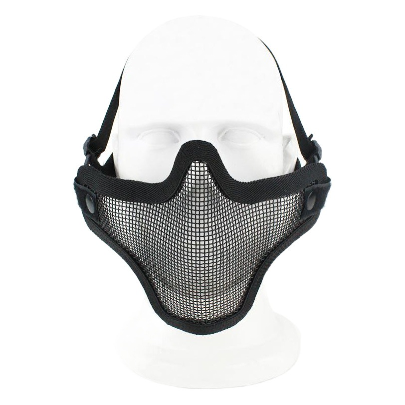 Cross-Border Aliexpress V1 Steel Wire Mask Double-Strap Version Half-Face Protection Real-Life Cs Field Camouflage Training Mask for Cycling