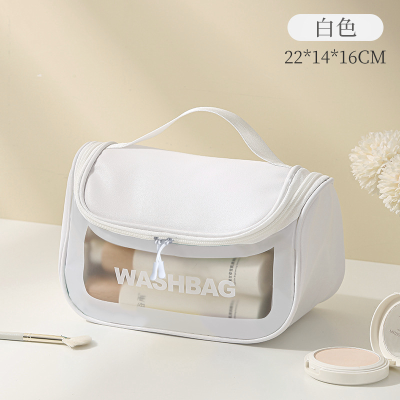 Picture of Waterproof Wash Bag Large Capacity Travel Cosmetic Storage Bag High-grade Sense Portable Transparent PVC Wash Bag for Women